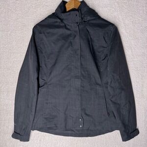 Red House Women's Gray Hooded Rain Jacket Windbreaker Size Small